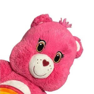 Build A Bear Cheer Care Bear 18 inch Pink Plush Bear Toy EUC